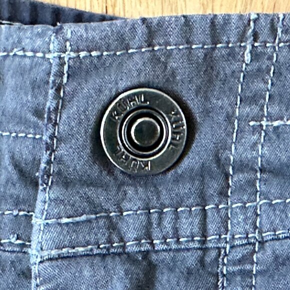 Kuhl Men's Hiking Pants 38x30 Born In The Mountains Dark Gray Cotton Blend Pants - Picture 3 of 12